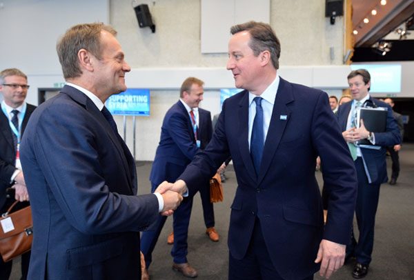 Reunión bilateral entre Donald Tusk, presidente del Consejo Europeo, y David Cameron, primer ministro del Reino Unido en Londres (4/2/2016). Foto: © European Union.