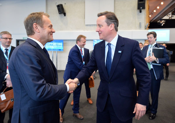Reunión bilateral entre Donald Tusk, presidente del Consejo Europeo, y David Cameron, primer ministro del Reino Unido en Londres (4/2/2016). Foto: © European Union.