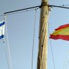 Flags of Israel and Spain in the Sea of Galilee. Photo: Amperio / Wikimedia Commons (CC BY-SA 2.0)