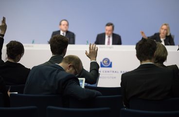 Press conference at the European Central Bank last January. Photo: ECB (CC BY-NC-ND 2.0)