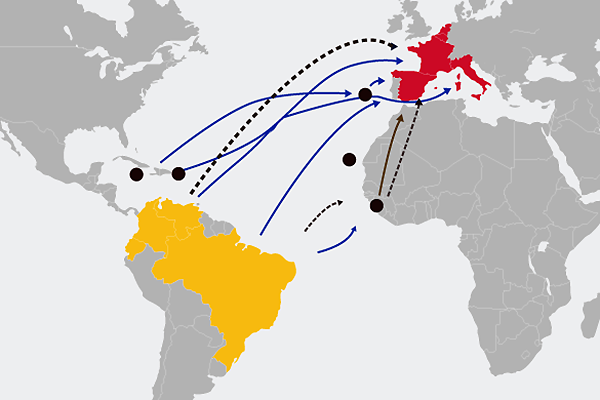 Main cocaine trafficking routes to Europe. Map: InSight Crime (CC BY-NC 3.0)