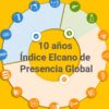 Composición con motivo del 10º aniversario del Índice de Presencia Global, con la infografía de los coeficientes de las dimensiones.