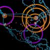 Detalle de ciberataques en América del Norte en tiempo real del Hunter's Den del 275th Cyber Operations Squadron. Foto: J.M. Eddins Jr./U.S. Air Force - Airman Magazine