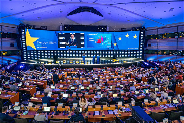 Speech of the EU’s Lead Candidates at the Election Night - EE19. Photo: © European Union 2019 – Source: EP (CC-BY-4.0)