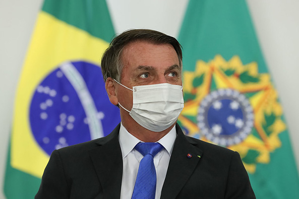 Jair Bolsonaro durante la ceremonia de transmisión del cargo del Ministro Mayor de Estado de la Casa Civil de la Presidencia de la República, Luiz Eduardo Ramos. Foto: Marcos Corrêa/PR (CC BY 2.0)