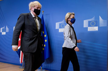 Visita de Boris Johnson a la Comisión Europea en diciembre 2020. Foto: Etienne Ansotte - EC Audiovisual Service / © European Union, 2020