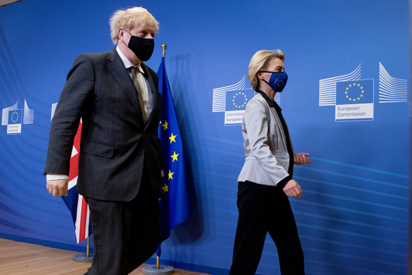 Visita de Boris Johnson a la Comisión Europea en diciembre 2020. Foto: Etienne Ansotte - EC Audiovisual Service / © European Union, 2020