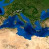 Imagen satélite del mar Mediterráneo. Imagen: NASA (Dominio público)