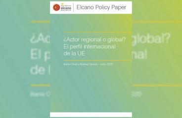 Portada del policy paper "¿Actor regional o global? El perfil internacional de la UE"