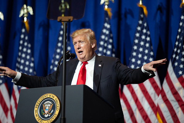 US President Donald J. Trump Speaks at the 2019 National Association of REALTORS®. Photo: Brian Copeland (CC BY 2.0)