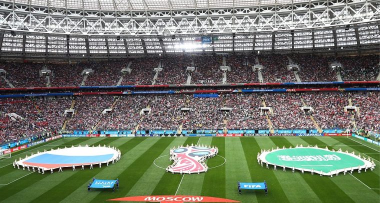 2018 FIFA World Cup opening ceremony (Russia 2018). Photo: Kremlin.ru (Wikimedia Commons / CC BY 4.0). Elcano Blog