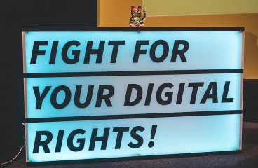 "Fight for your digital rights!". Photo: Jason Krüger. Konferenz "Das ist Netzpolitik!" 2017 (Wikimedia Commons / CC BY-SA CC BY-SA 4.0). Elcano Blog