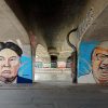 EEUU y Corea del Norte: ¿sus presidentes se darán la mano? Grafiti de Donald Trump y Kim Jong-un en Viena.