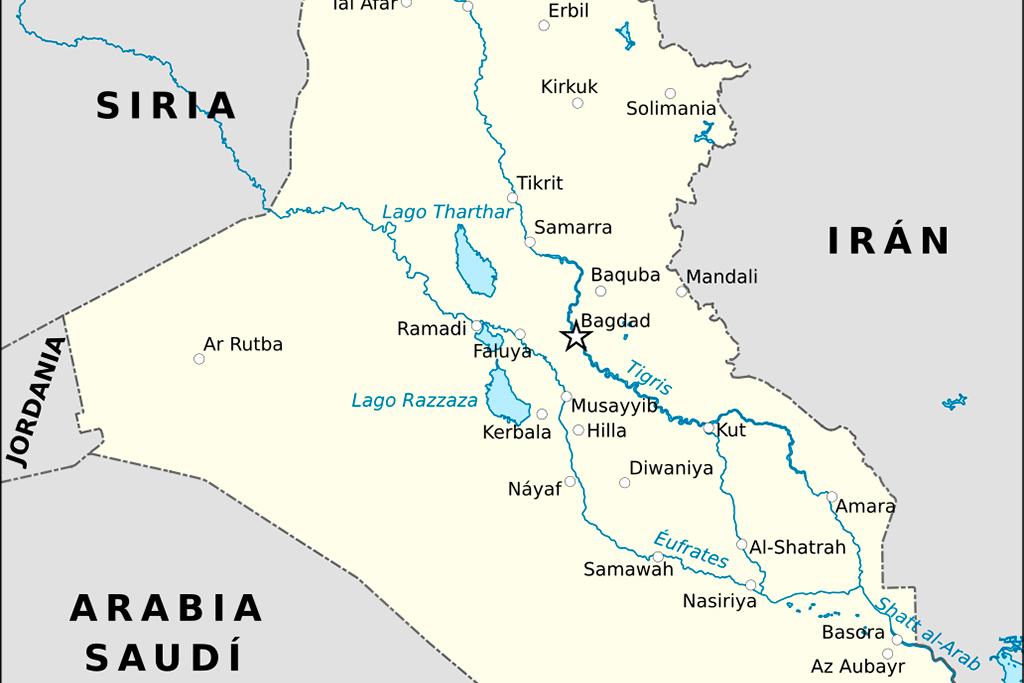 Mapa político de Irak. Crédito: Rowanwindwhistler at English Wikipedia (Wikimedia Commons / CC BY-SA 4.0). Blog Elcano