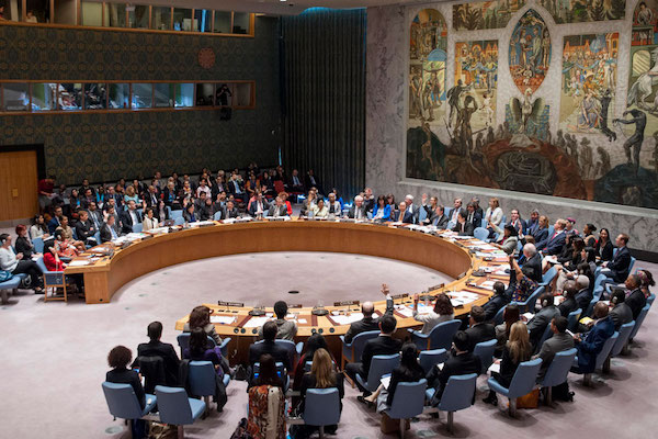 Reunión del Consejo de Seguridad de la ONU en el 15º aniversario de la resolución 1325 sobre Mujeres, Paz y Seguridad. Foto: ONU/Rick Bajornas/Cia Pak. Blog Elcano