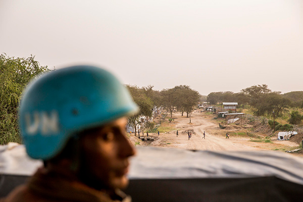 Peacekeepers with the United Nations Mission in South Sudan (UNMISS), on patrol close to the Protection of Civilians site in Bor, South Sudan. UN Photo/JC McIlwaine (CC BY-NC-ND 2.0)