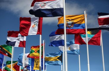 Latin American countries flags at the III Cumbre CELAC Costa Rica 2015. Photo: Luis Astudillo C. - Cancillería del Ecuador (CC BY-SA 2.0)