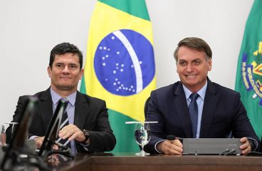 Reunión de Jair Bolsonaro, presidente de Brasil, y Sergio Moro, ministro de Justicia y Seguridad Pública (5/2/2020). Foto: Palácio do Planalto (CC BY 2.0)