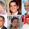 Seis de los siete candidatos a las elecciones presidenciales en Panamá. Créditos de las fotos en "Elecciones generales en Panamá de 2019" (Wikipedia)