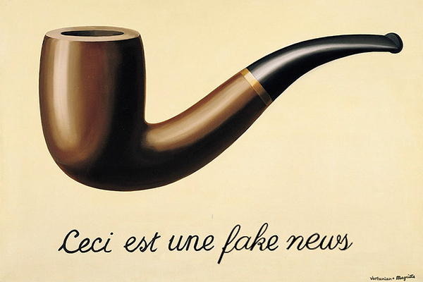 “Ceci est une fake news”. Imagen para Hyperallergic (April Fools Day 2017). Foto: Hrag Vartanian (CC BY-ND 2.0)