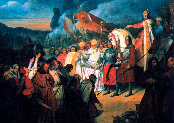 Charlemagne receives the submission of Widukind in Paderborn (Ary Scheffer, 1840)