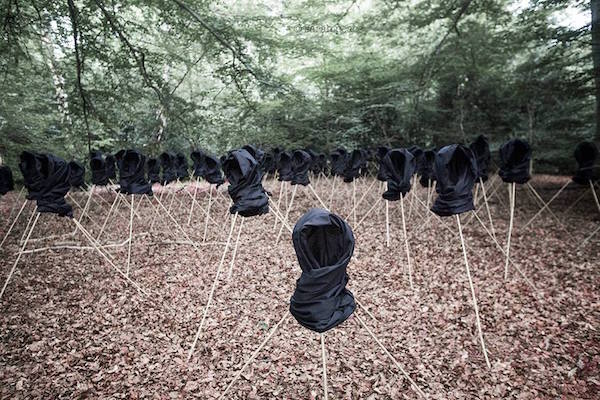 Chibok 100 art installation, by Sarah Peace. Photo: Sarah Peace via Bring Back Our Girls Facebook Page.