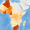 Casos de contagio en África según la OMS (situación al 20/4/2020). Mapa: WHO Africa Dashborad. Blog Elcano