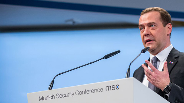 Dmitri Medvedev en la Conferencia de Seguridad de Munich (13/2/2016). Foto: MSC / Mueller. Blog elcano