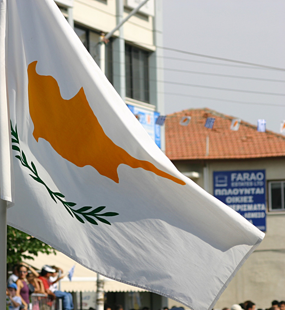 Cyprus Flag. Photo by Leonid Mamchenkov