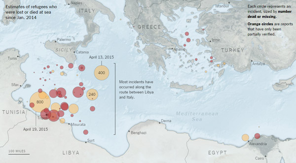 What’s Behind the Surge in Refugees Crossing the Mediterranean Sea / The New York Times. Elcano Blog