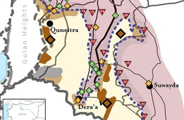 Hamza, ¿otro Bin Laden al frente de al-Qaeda?. Mapa de cese al fuego en el suroeste de Siria a 15 de noviembre a 15 de noviembre. Fuente: Institute of the Study of War.