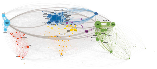 Merchandise Trade Cartographic Visualization - DHL Global Connectedness Index 2014. Blog Elcano
