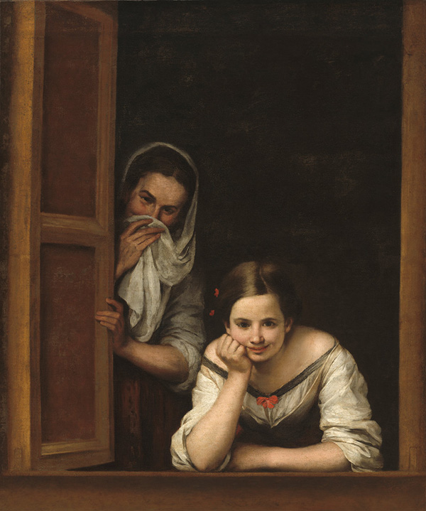 “Dos mujeres en una ventana”, B. E. Murillo (c. 1655-1660). National Gallery of Art (Washington, D.C).