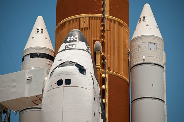 El transbordador espacial Endeavour en Cabo Cañaveral en 2011. Foto: NASA/Bill Ingalls (CC BY-NC-ND 2.0)