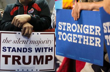 Elecciones EEUU 2016. Eslóganes de las campañas de Donald Trump y Hillary Clinton. Imágenes: NPR y Hillary for America. Blog Elcano