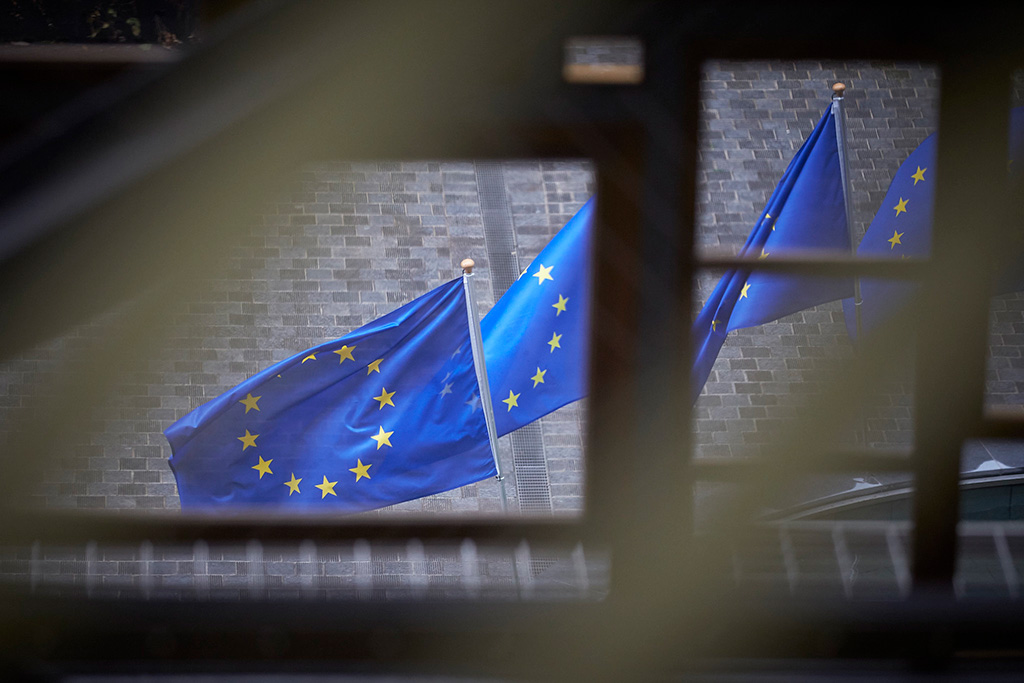 El agridulce sabor de las elecciones europeas. Banderas de la Unión Europea durante el Consejo Europeo de Bruselas (2017). Foto: European Council (CC BY-NC-ND 2.0). Blog Elcano