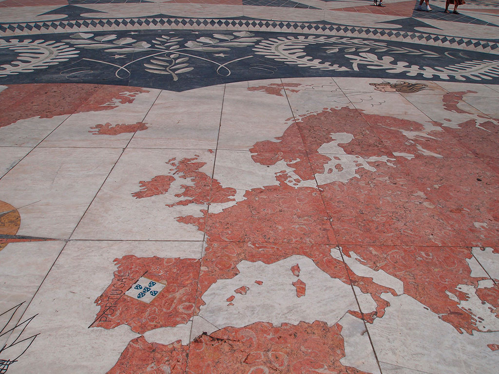 Europa, la zona con mayor potencial para la internacionalización de la economía española. Imagen de mapa de Europa en Lisboa. Foto: leo gonzales (CC BY 2.0). Blog Elcano