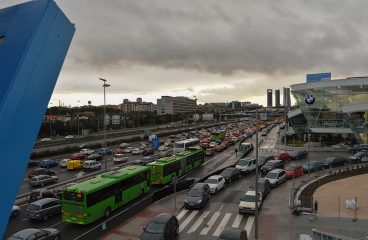 Tarde de tráfico en Madrid