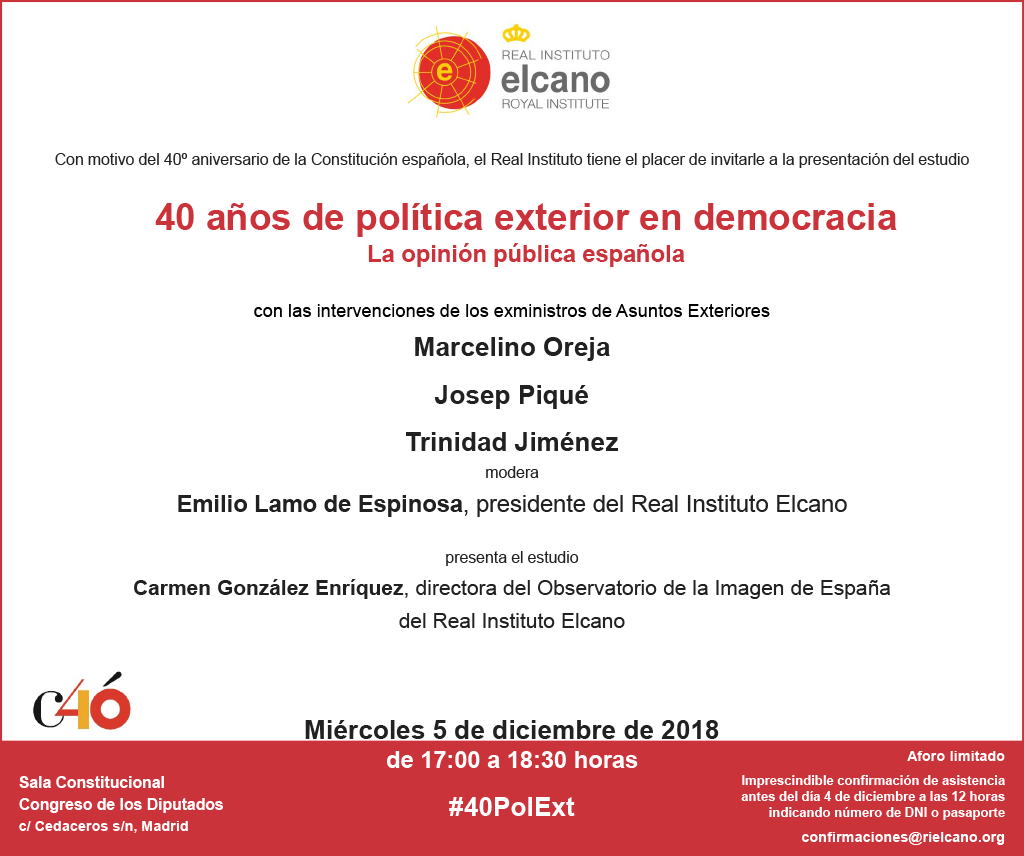 invitacion 40 anos politica exterior en democracia opinion publica espanola