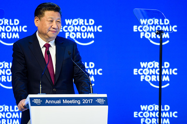 Xi Jinping, presidente de China, ayer en la reunión del Foro Económico Mundial en Davos. Foto: World Economic Forum / Manuel Lopez
