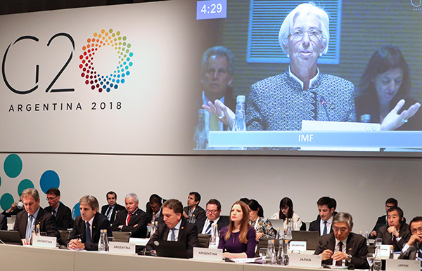 Christine Lagarde at the 3rd Meeting of Finance Ministers and Central Bank Governors in Buenos Aires. Photo: G20 Argentina (CC BY 2.0)
