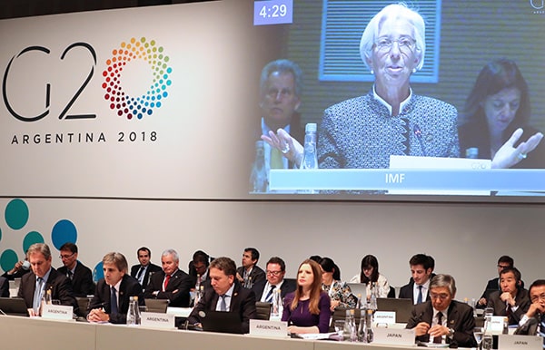 Christine Lagarde at the 3rd Meeting of Finance Ministers and Central Bank Governors in Buenos Aires. Photo: G20 Argentina (CC BY 2.0)