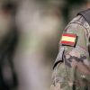 Spanish soldier at the ceremony welcoming NATO troops for joint exercises last month in Lithuania. Photo: SSG. Gatis Indrevics, Latvian ComCam team