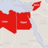 Mapa de Libia, Egipto y Siria. Blog Elcano