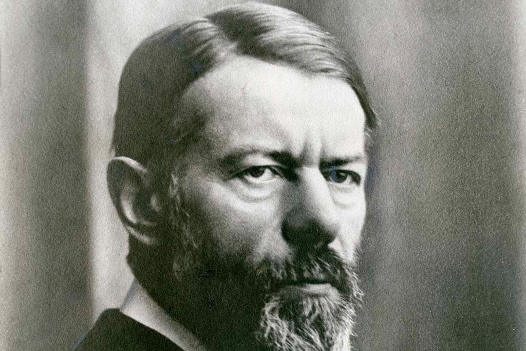 El sociólogo y politólogo alemán Max Weber en 1918. Foto: Autor no especificado (Wikimedia Commons / Dominio público). Blog Elcano