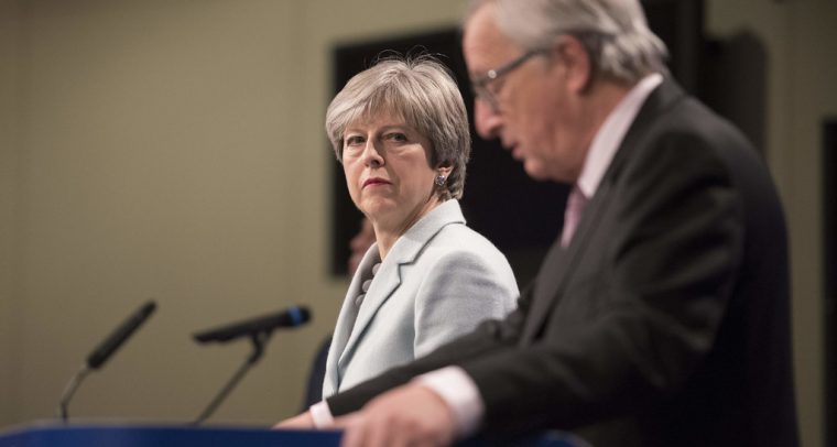Brexit: yielding step by step to ‘sufficient progress’... for now. Prime Minister Theresa May meets with European Commission President Jean-Claude Juncker in Brussels.
