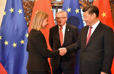 Federica Mogherini and Xi Jinping shake hands last July at the 18th EU-China Summit in Beijing. Photo: European External Action Service (CC BY-NC 2.0)