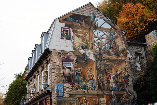 Site of the Neptune Inn on the corner of Côte de la Montagne and rue Sault au Matelot. Québec City (Ville de Québec). Photo: Harvey Barrison / Flickr. Creative Commons License Attribution-ShareAlike. Elcano blog