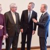Federica Mogherini, Jean-Claude Juncker, Jens Stoltenberg y Donald Tusk el pasado viernes en Varsovia. Foto: European External Action Service (CC BY-NC 2.0)