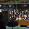 Discurso del Papa Francisco en la Asamblea General de la ONU en 2015, un ejemplo de referentes morales..Foto: ONU/Evan Schneider